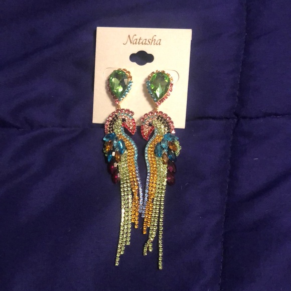 Natasha Couture Jewelry - NEW Stunning Crystal Natasha Long Dangling Rhinestone Earrings